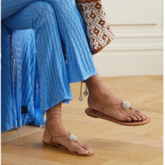Aquazzura Jackie Crystal flat sandals - size 38 - Picture 7 of 7